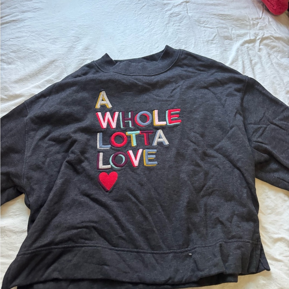 Graphic Sweatshirt with Colorful Text